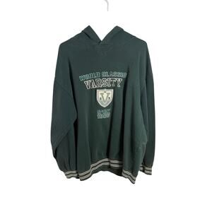 Vintage GAP Hoodie Sweatshirt Men's Large Green Varsity Collegiate Vibes